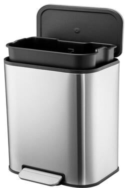 Garvee 8 Gallon Stainless Steel Trash Can with Lid Foot Pedal & Inner Bucket