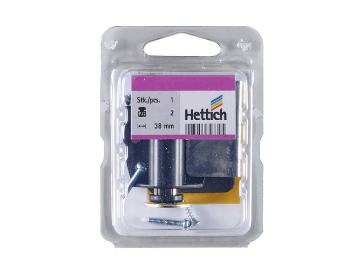 Hettich Magnetschnäpper Druckmagnetschnäpper 89370 Kunststoff, Stahl Schwarz 44 mm