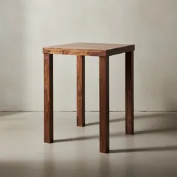 KADIMA DESIGN Rustikaler Sheeshamholz Bartisch, Stabile Konstruktion, Einzigartiges Design