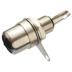CBM METALL - Cinch-Einbaubuchse, Farbcodierung schwarz