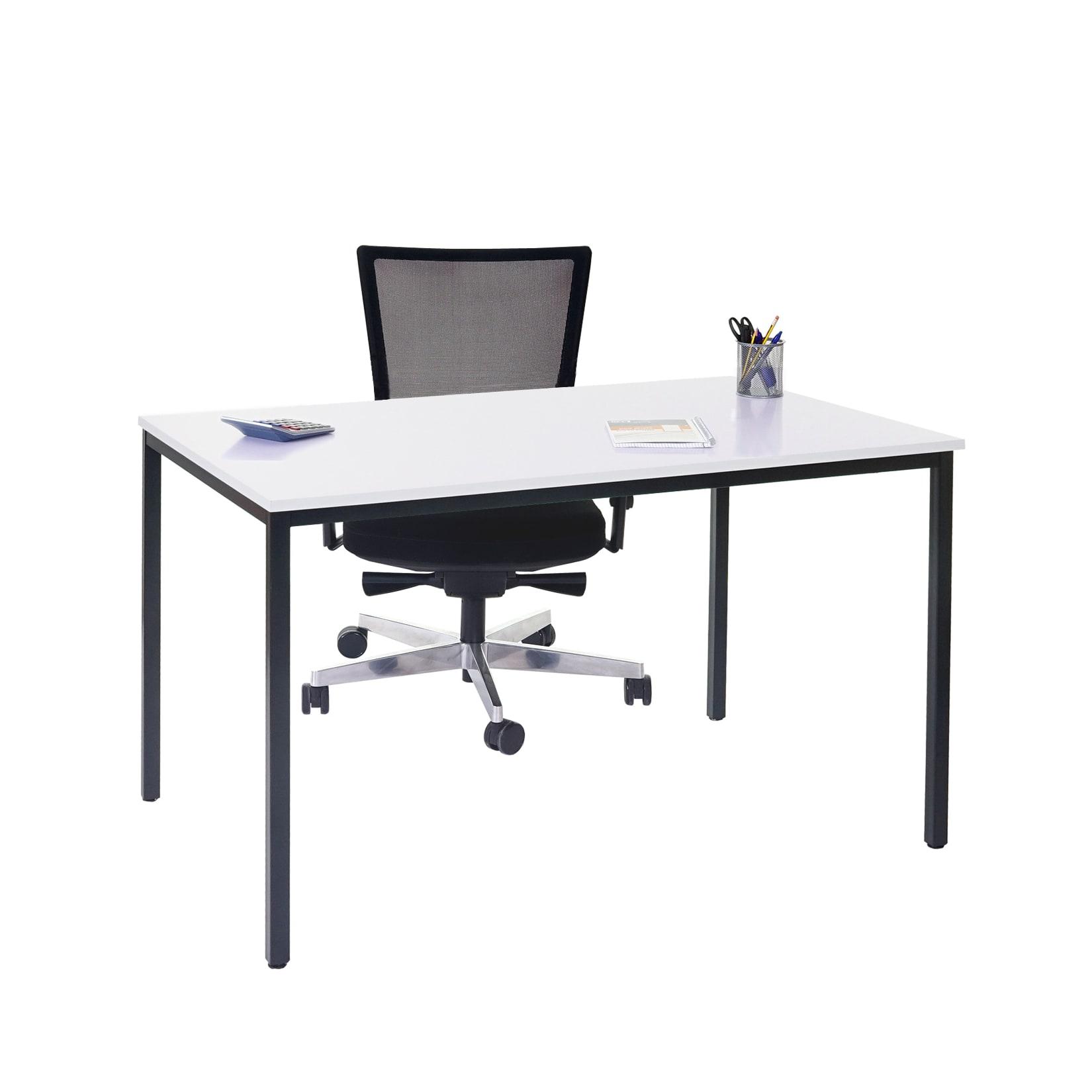 Schreibtisch Petrila, Konferenztisch Bürotisch Seminartisch, 120x80cm MDF ~ weiß