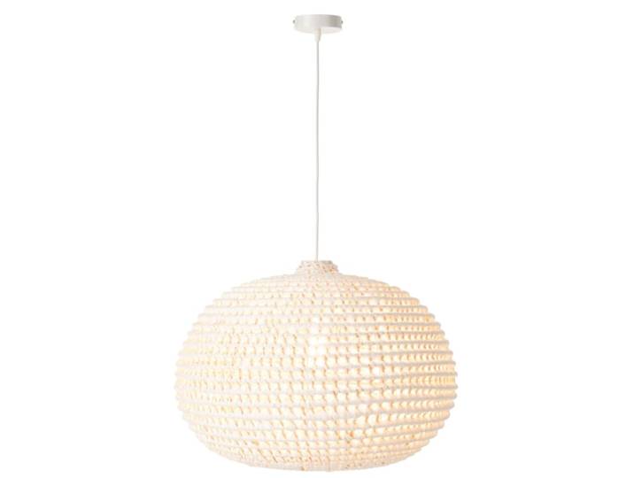 Plafonnier rond en métal torsadé blanc 55.5x55.5x40 cm