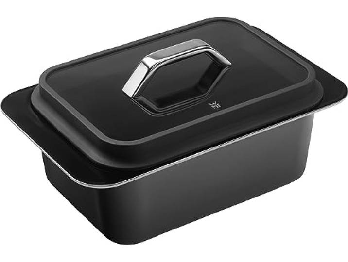 WMF Fusiontec Bräter Induktion 38 x 24 x 18 cm, Glasdeckel, Schmortopf, High-Tech Keramik, für Herd, Grill, Backofen, hitzebeständig bis 450°C