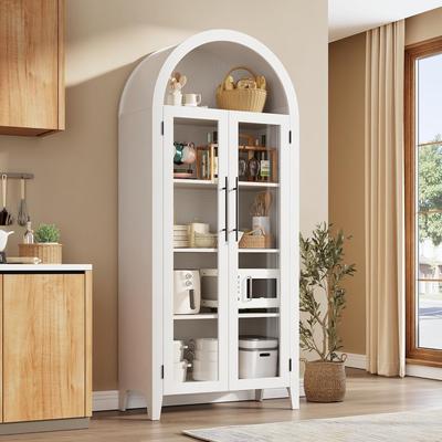 Garvee Arched Kitchen Pantry Cabinet