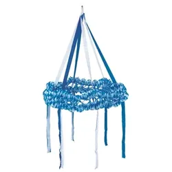 Papstar 5 X Dekokranz, Papier Ø 75 cm "Bayrisch Blau" schwer entflammbar