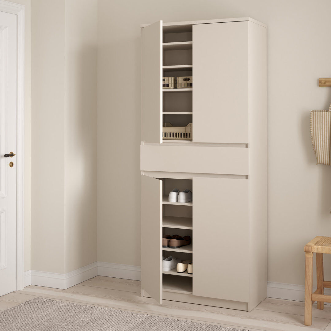 Ebern Designs 24 Pair Shoe Storage Cabinet Cashmere 24