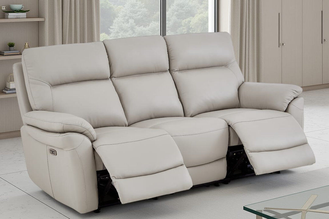Mercer41 Huckins 3 Seater Electric Reclining Sofa Grey 3