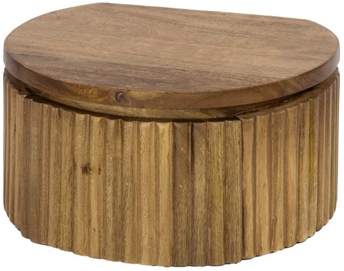 Fraaai Sedona zwevend nachtkastje rond massief mango - zand