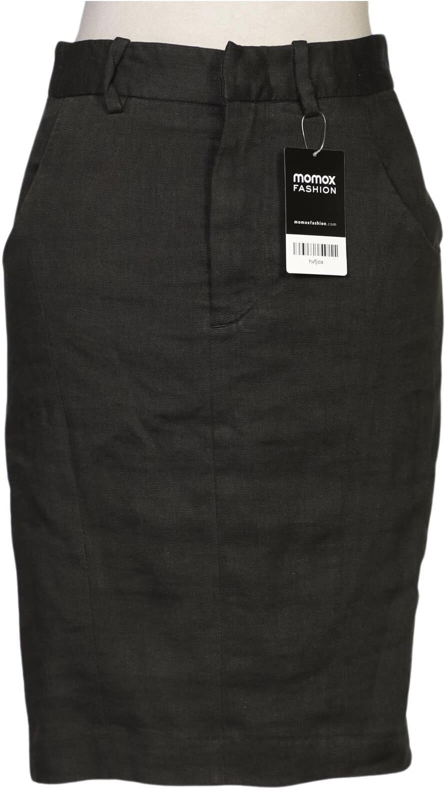 Diesel Black Gold Damen Rock, Grau, Gr. W26, Leinen / Schurwolle / Viskose / Baumwolle - Second Hand