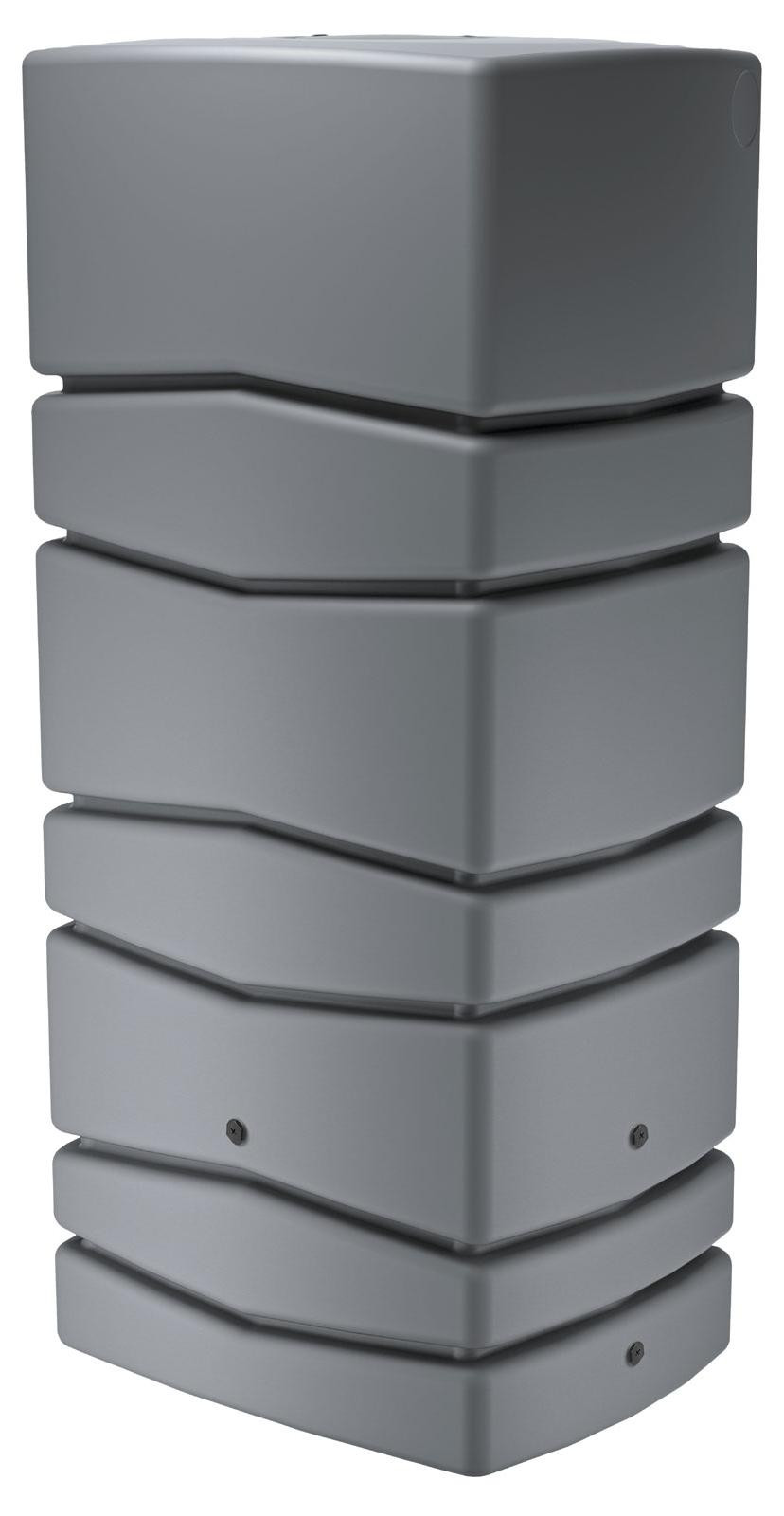 Prosperplast Neptun Rechthoekige Regenton met Kraan, Grijs, 650 liter