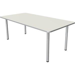 Kerkmann Schreibtisch Prime 11040910, weiß / silber, 200 x 75 x 100 cm