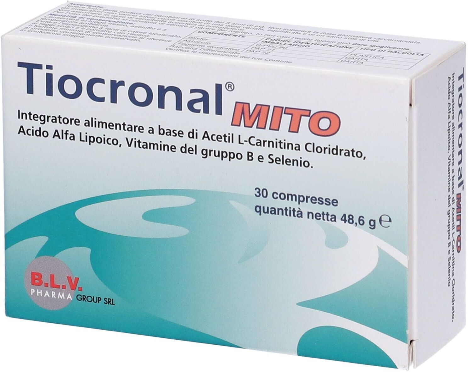 B.L.V. PHARMA GROUP Srl B.l.v. Pharma, Tiocronal Mito, 30 Compresse