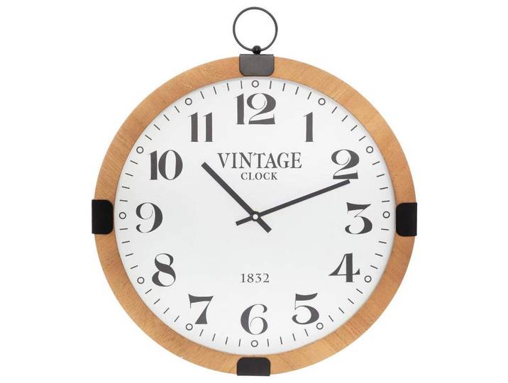 Atmosphera Createur d´interieur Wanduhr leise 38/38/44 cm, Weiß, Rund, 38x44x38 cm, Dekoration, Uhren, Wanduhren