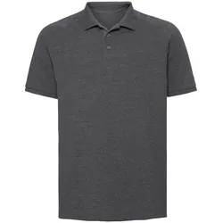 Russell Herren HD Raglan Polo-Shirt Herren schwere Single-Jersey Qualität R-565M-0, grey marl, S