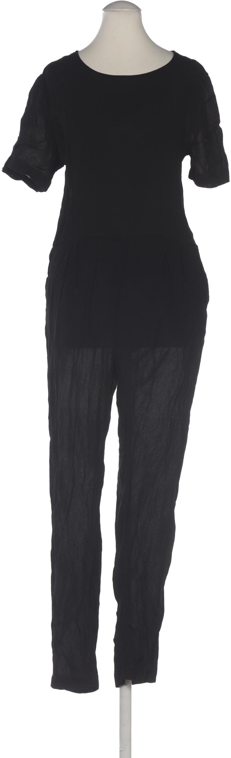 Monki Damen Overall oder Jumpsuit, Schwarz, Gr. S, Viskose - Second Hand