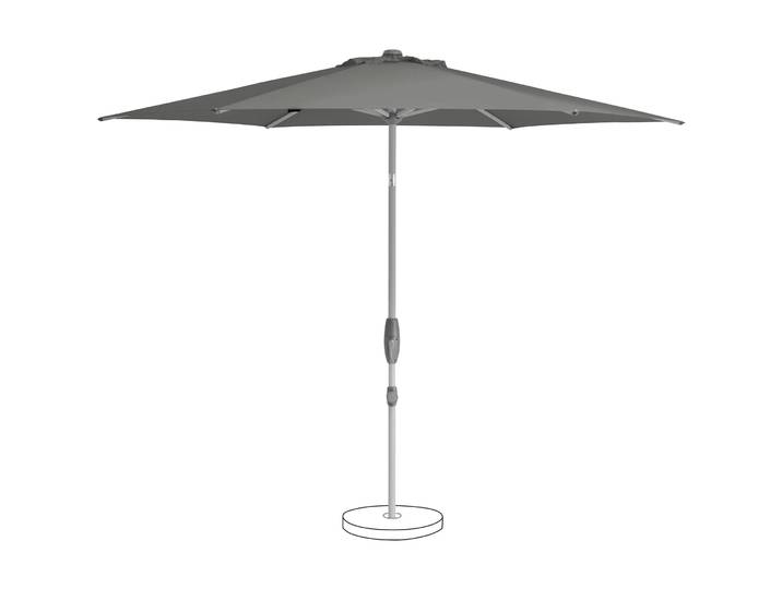 Suncomfort BY GLATZ Sonnenschirm Shell-turn Stoff stonegrey - Material: Polyester - 275