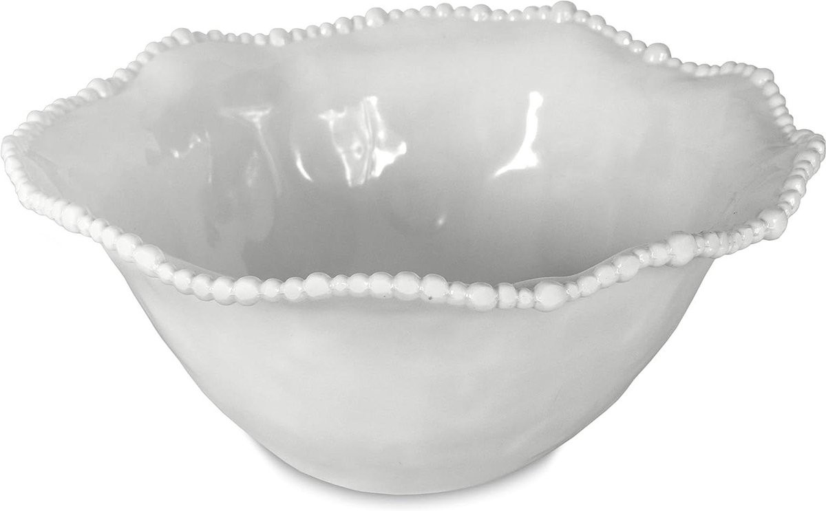 Baci Milano Keramische saladekom - Wit - Diameter: 35 cm