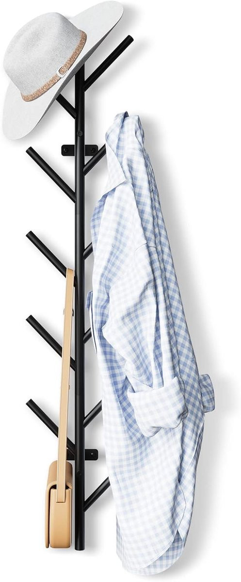 Thijox Metalen Wandkapstok met 11 Haken, 100 cm Breedte