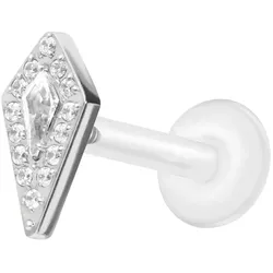 PTFE Labret mit Innengewinde + Titan-Aufsatz KRISTALLSCHILD