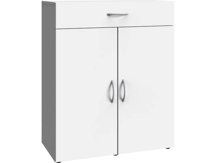 Kombikommode WIMEX Multiraumkonzept Schrank Garderobe Sideboard , weiß, B:80cm H:98cm T:40cm, Holzwerkstoff, Sideboards, Kombikommode, Kommode Schlafzimmer Breite 80cm