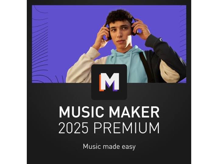 MAGIX Music Maker 2025 Premium - MUZIEK MADE EASY Audiosoftware Muziekprogramma voor Windows 10/11 1 PC volledige licentie voor 2 apparaten in een praktische verzenddoos