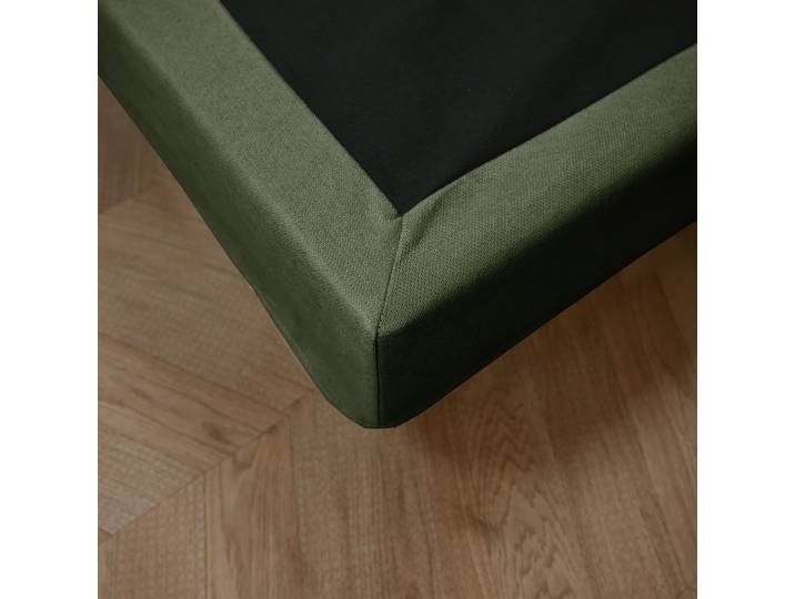 Cache-sommier kaki RONDA 160x200 cm - SOMEO