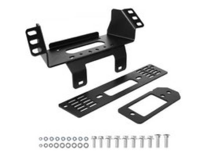 VEVOR Anhängerkupplung Seilwinde Montageplatte, 907–1633 kg Kapazität, Halterung für 2010–2021 Polaris Ranger Rescue-Modelle, mit 3-Loch-Montage, pulverbeschichteter Stahl, schwarz