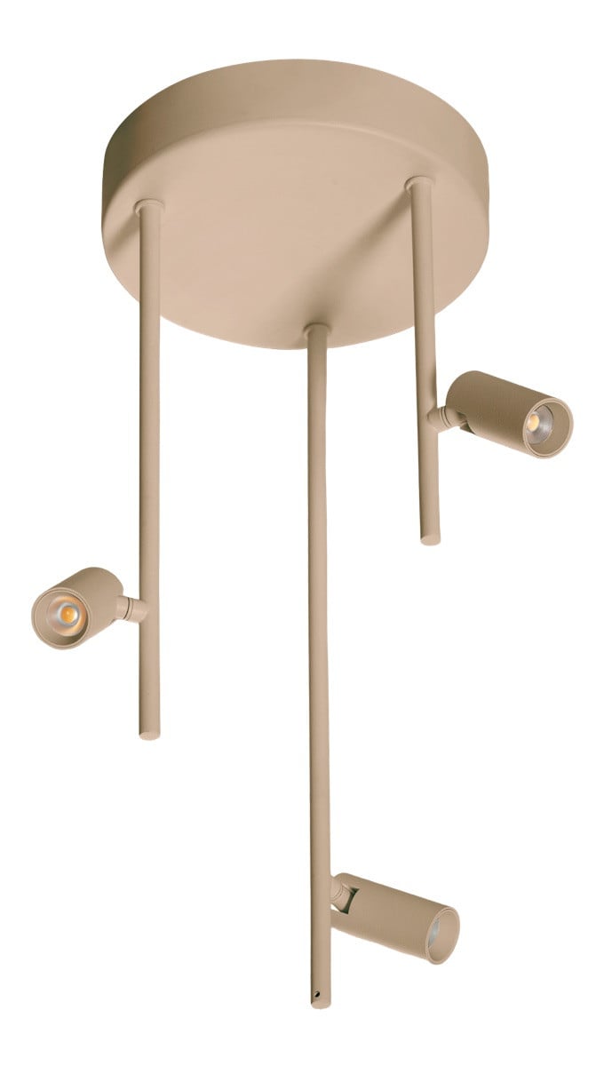 ETH Minora 3-lichts led plafondlamp - beige/bruin