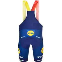 Santini, Herren, Velohosen, Short Trek Team Bib Large Blue/Yellow (L), Blau