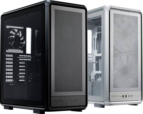 Cooler Master MasterFrame 500 Mesh Bl Midi-Tower PC-Gehäuse Schwarz 3 vorinstallierte Lüfter, Seitenfenster, Staubfilter