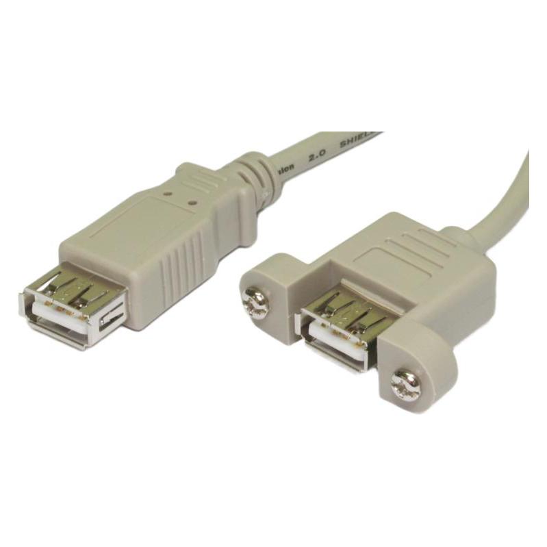 Cables Direct CDL 15CM USB 2.0 AF-AF PANEL MOUNT (0.15 m, USB 2.0) (USB2-122)