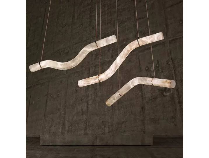 Lustre suspendu personnalisé imitation marbre pour salon, chambre à coucher, salle à manger, décoration de plafond, luminaire d'intérieur