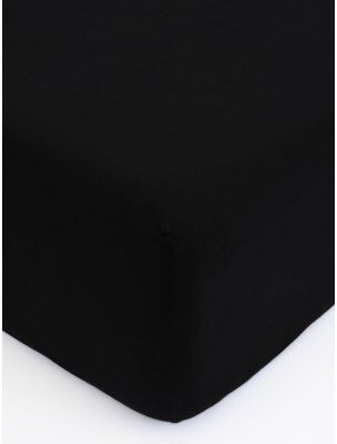 MKLuzkoviny.cz Jersey prostěradlo Classic 180 × 200 cm - černá