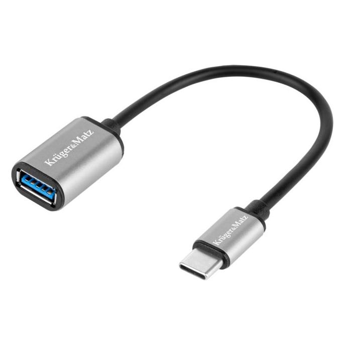 Krüger&Matz Adapter USB Kruger&Matz USB-A - USB-C Srebrny (KM1246) (KM1246)