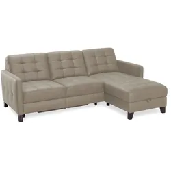 Exxpo by Gala Ecksofa mit Funktion Elio Mikrofaser Beige