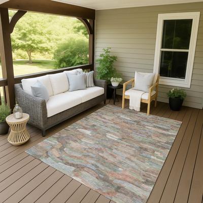 Addison Rugs Machine Washable Indoor/ Outdoor Abstract Rock Chantille Rug