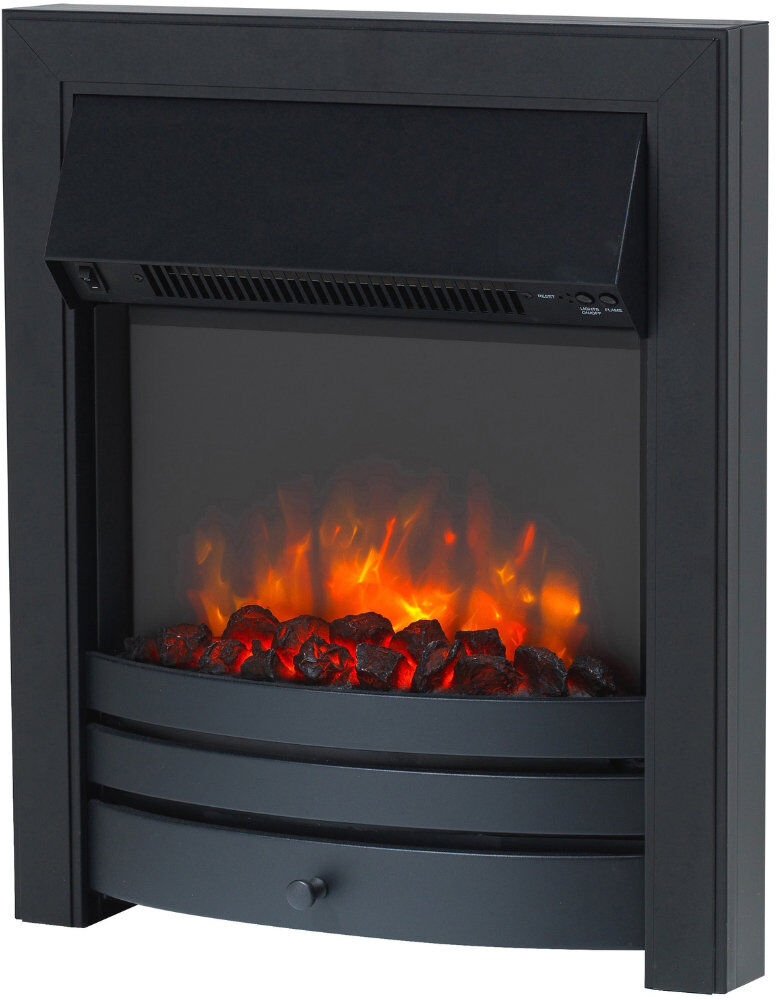 Meadow Castleton Fires & Fireplaces 129.54 cm W Electric Fireplace with 6824.28 BTU Black With half spacer
