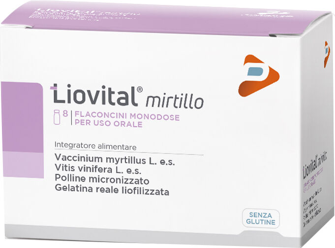 PHARMA LINE Srl Liovital Mirtillo, 8 flaconcini da 10 ml