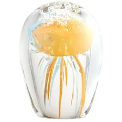 HOME STORY Figur Qualle   , blau , Glas , Maße (cm): H: 7  Ø: 5