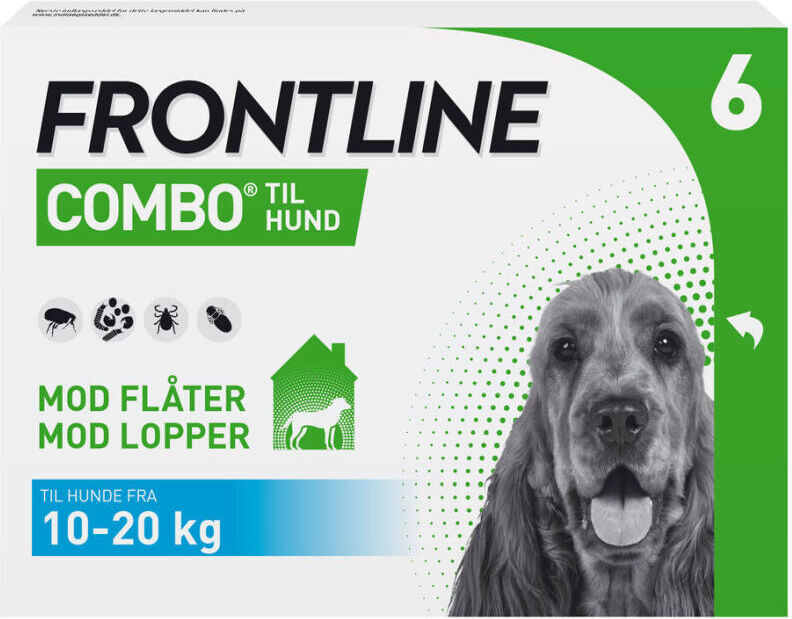 Frontline Combo Vet.hund 10-20 100 + 90 mg/ml 8,04 ml Spot-on, opløsning
