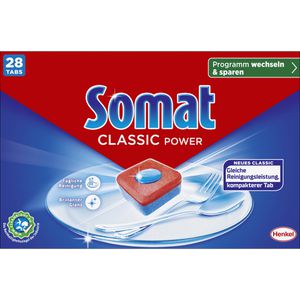 Somat Spülmaschinentabs Classic Power, kraftvolle Reinigung, brillanter Glanz, 28 Tabs