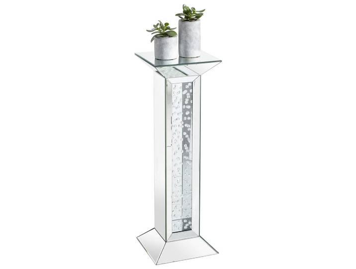 Xora Dekosäule, Silberfarben, Glas, 30.5x89x30.5 cm, Dekoration, Dekofiguren & Skulpturen, Dekoobjekte