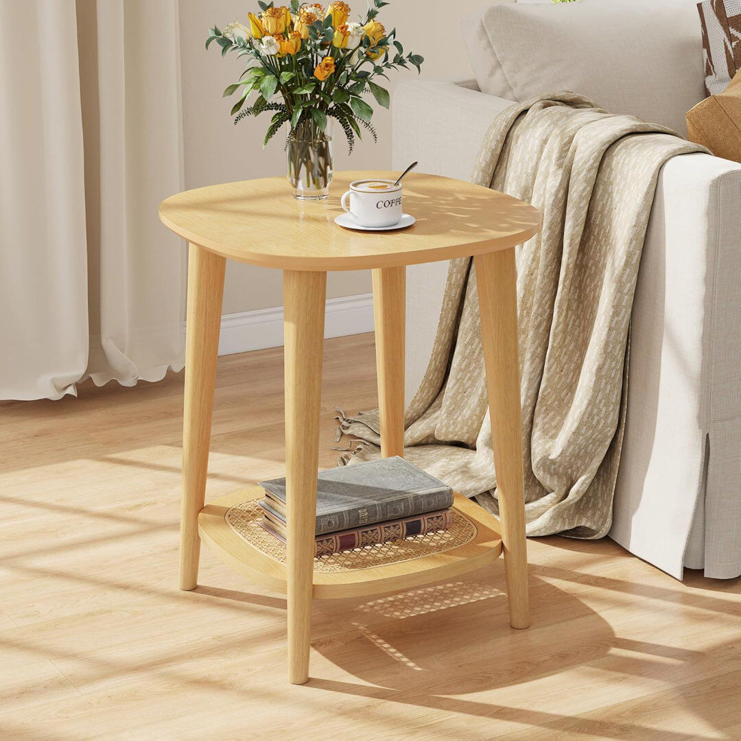 Norden Home End Table Natural Wood 55cm H X 45cm W X 45cm D