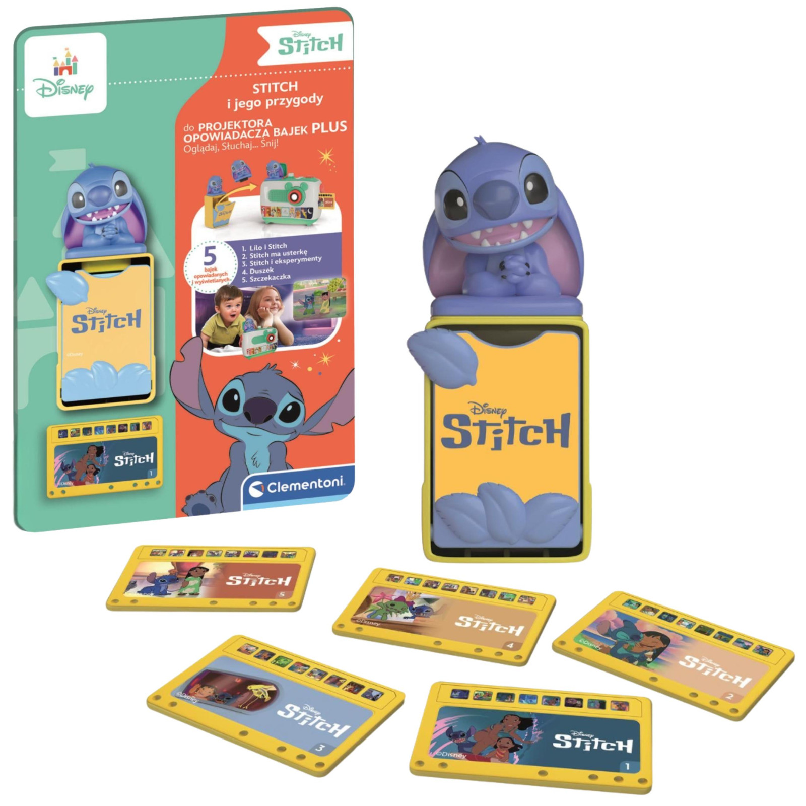 Clementoni Disney Plus Projector Stories Stitch Poolse taal 50457
