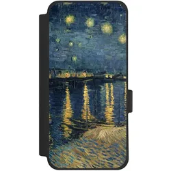 Nivocase Klapphülle für Google Pixel 10 Pro XL Handyhülle aus Kunst Leder NIVOflip schwarz Kunst Malerei (Google Pixel 10 Pro XL), Smartphone Hülle, Schwarz