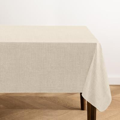 Threadmade Monterey Linen Texture Vinyl Indoor/Outdoor Tablecloth