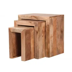 Beistelltische 3 Stk. Hina aus Mangoholz