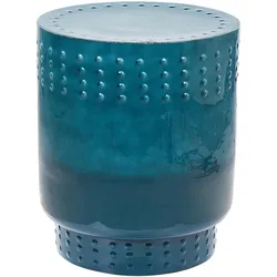 BEISTELLTISCH Metall blaugrün rund 41 cm Alabama