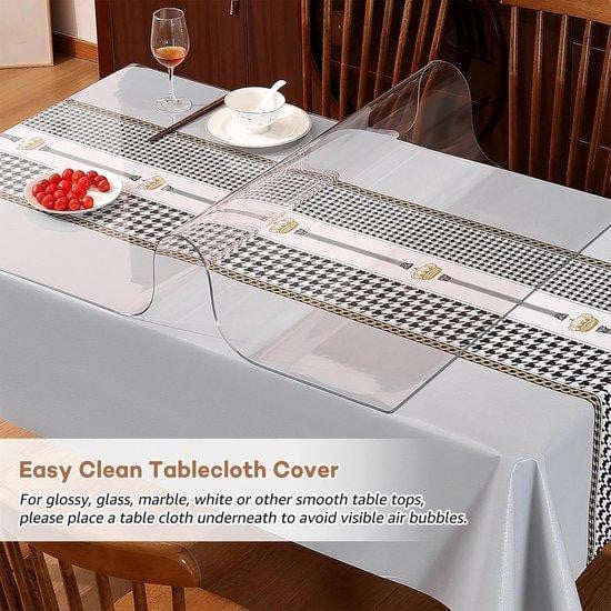 Transparante Heavy Duty PVC Tafelbeschermer voor Meubelbescherming - 152,4 x 274,3 cm