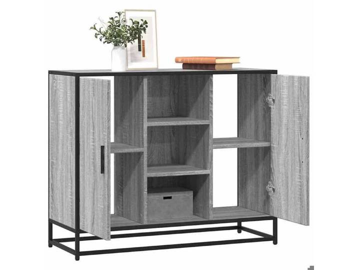 Buffet commode chambre vidaxl sonoma gris 92x35x76 cm - bois d'ingénierie b42